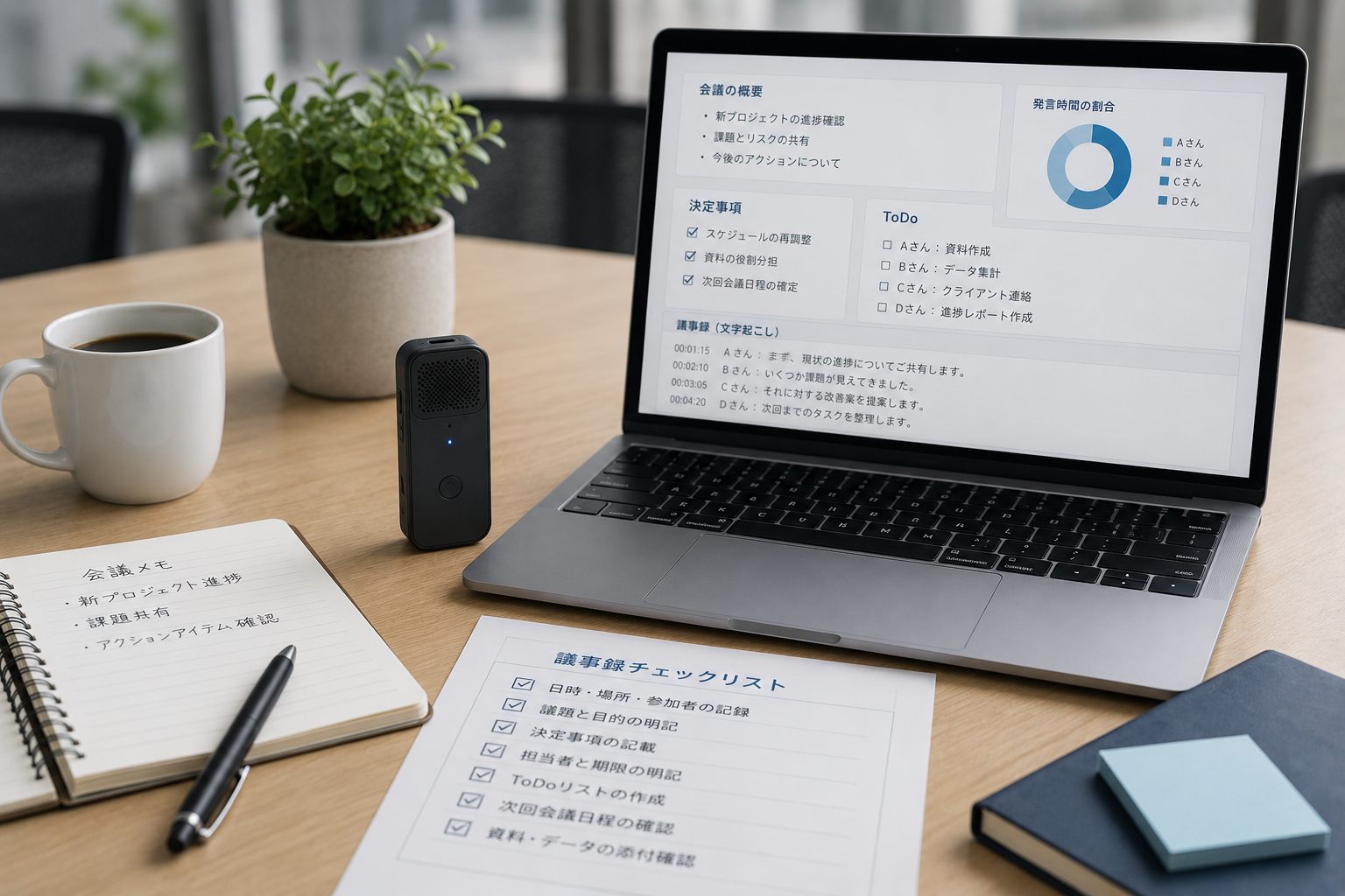 PLAUD NOTE 仕事利用の会議・商談チェックリスト