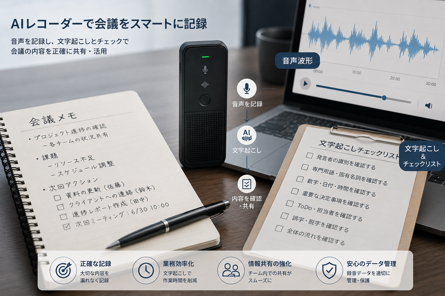 PLAUD NOTE 精度と文字起こし確認ポイント